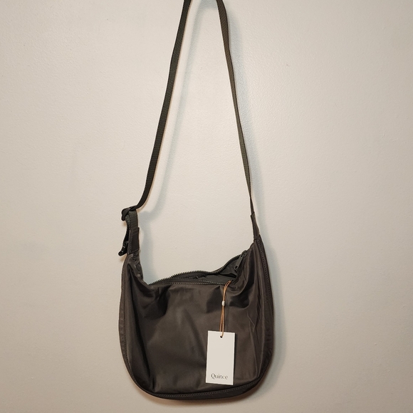 Quince Handbags - Quince Nylon Crescent Shoulder Bag
